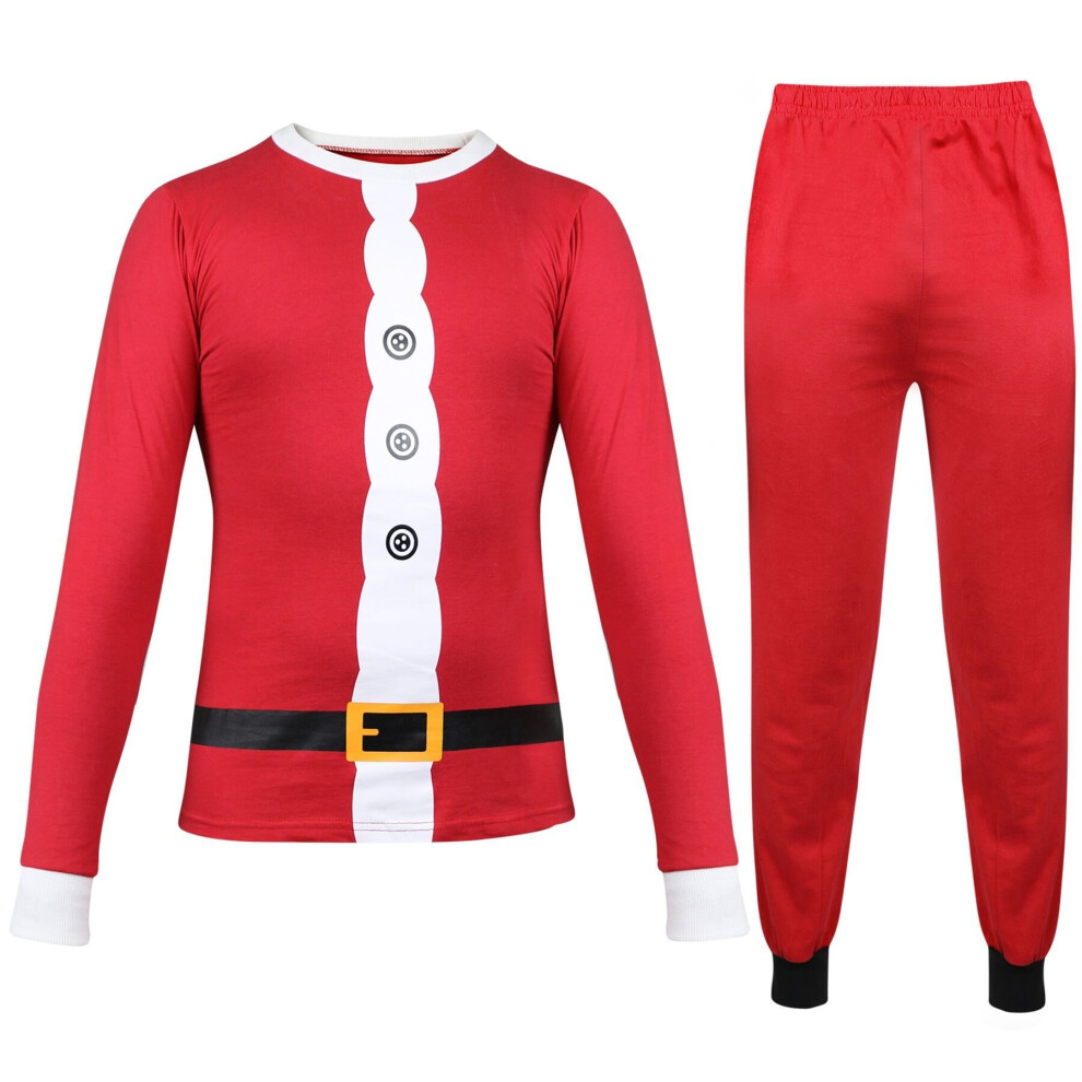 A2zkids (13 Years, Red) Unisex Christmas Elf Pyjamas Festive Xmas Costume