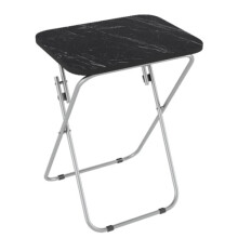 (50 x 80, Black Marble) Wooden Folding TV Side Table Laptop Computer Desk