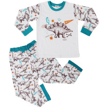 (7-8 Years, Red) Kids Boys Dinosaur Pyjamas 2 Piece Dino Set