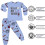 (7-8 Years, Blue) Kids Boys Rocket Spaceship Blast Off Pyjamas 5