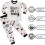 (7-8 Years, Black) Kids Boys Rocket Spaceship Blast Off Pyjamas 5