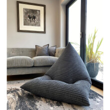 (Grey) Jumbo Cord Adult bean bag XL Jumbo Cord Beanbags