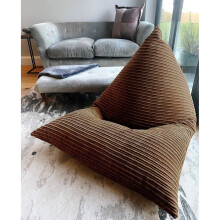 (Brown) Jumbo Cord Adult bean bag XL Jumbo Cord Beanbags