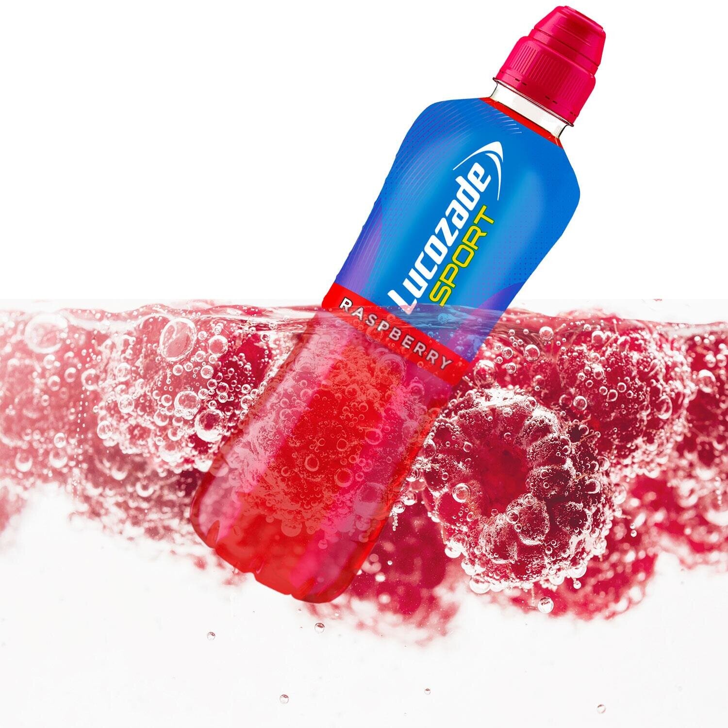 Lucasade Sport Raspberry Lucozade Sport Raspberry Isotonic Sport Fat Free Energy Drink 12x500ml ...