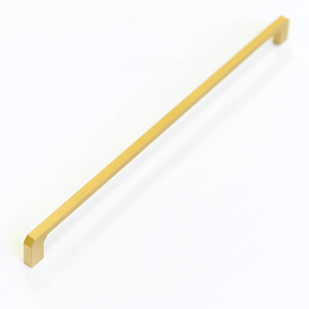 Handle & Home (320Mm Handle) Squared Angled Matt Brass Kitchen Cabinet Handles
