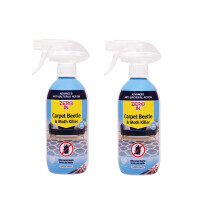 2 Carpet Beetle Moth Killer Spray Antibacterial Ready Use 500ml