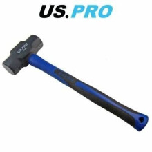 US PRO Heavy Duty 1.8kg 4lb TPR Handle Sledge Club Lump Hammer Rubber Grip 1666
