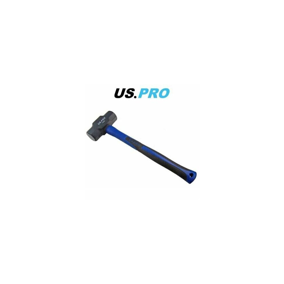 US PRO Heavy Duty 1.8kg 4lb TPR Handle Sledge Club Lump Hammer Rubber Grip 1666