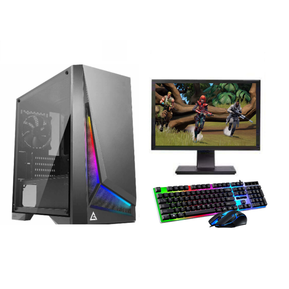 FCS Fast Gaming Intel Quad Core i3 8GB RAM 1TB HDD PC Bundle