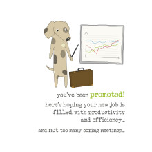 You've Been Promoted Sparkle Finished Greeting Card By Dandelion Stationery