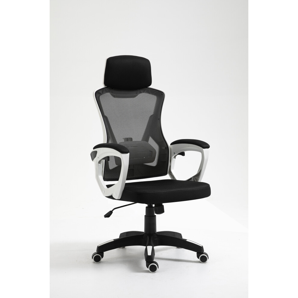 (Black) Racing Gaming Office Chair Executive Leather Seat