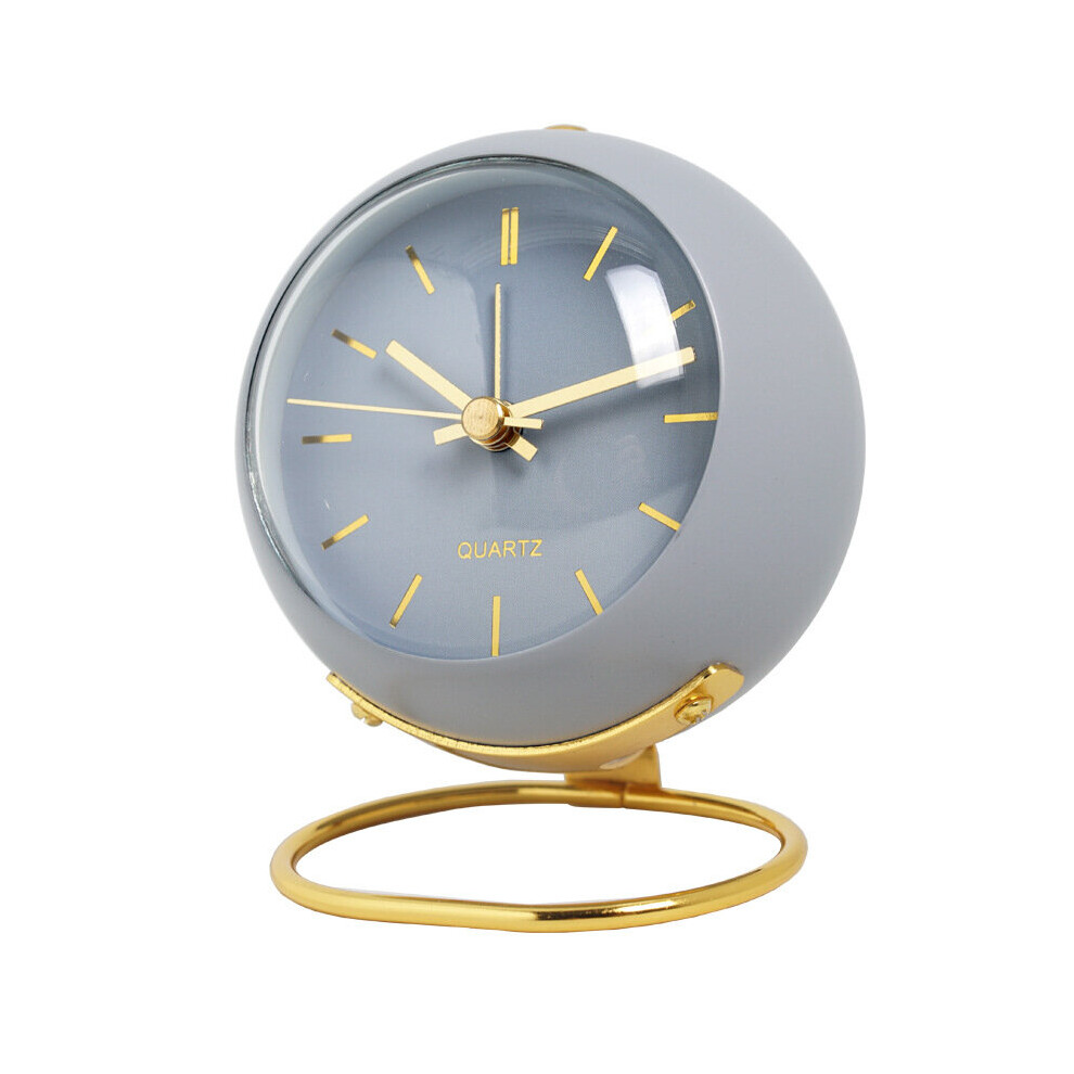 (Frosted blue) Electronic Desk Clock Mute Pointer Creative Bedroom Digital Clock Bedside Home Decoration Children's Alarm Clock Timepiece