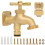 BLOSTM Solid Brass Anywhere Hose Tap Outside Kit Bib Tap ½ 3/4" Quick Connector 4