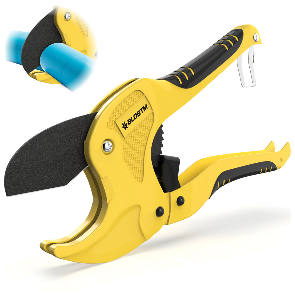 Blostm Plastic Pipe Cutter Ratchet 42Mm Tube Pvc Water Hose Plumbing Plumbers 5060914441691