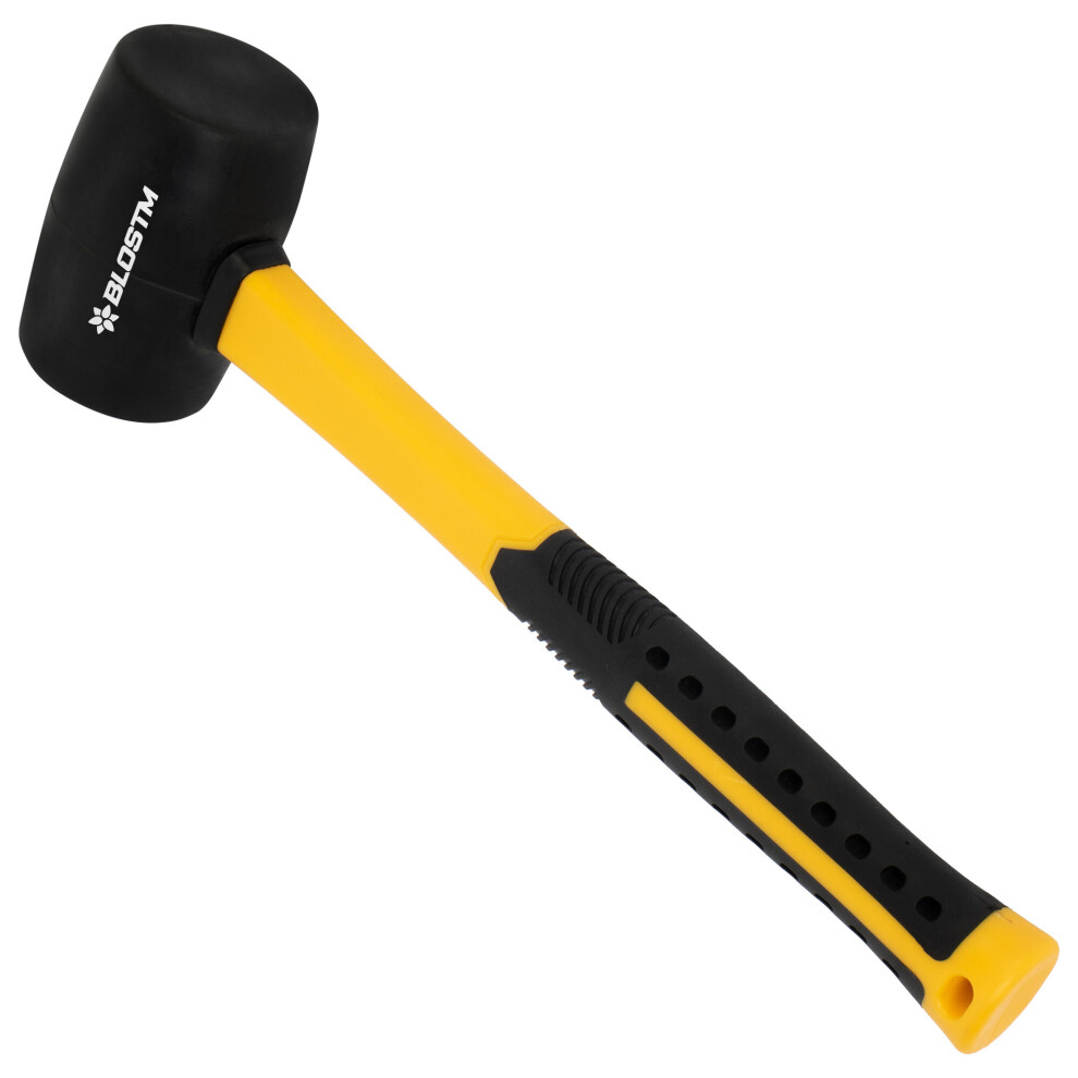 BLOSTM Heavy Duty Rubber Mallet Hammer 16oz Building Camping Pegs Paving Slabs-image-OPC-PB9Z6TG-NEW