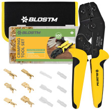 BLOSTM 600 Piece Crimping Tool Set Ratchet Wire 300 Terminal Connectors Cable