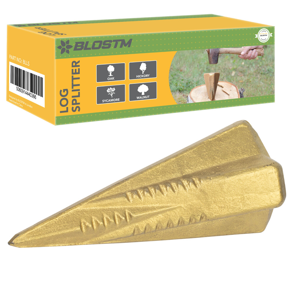 Blostm Heavy Duty Manual Log Splitter Wedge 1.8Kg Splitting Wood 4 Way Grenade