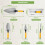 BLOSTM Trowel Set 5 PCS Brick Jointer Pointing Gauging Brick Plastering Trowel 7