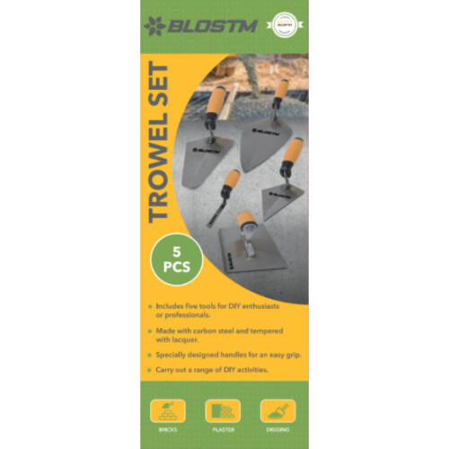 BLOSTM Trowel Set 5 PCS Brick Jointer Pointing Gauging Brick Plastering Trowel 1