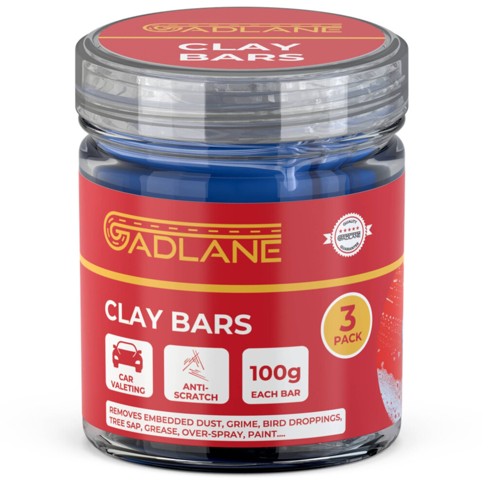 GADLANE Clay Bars Car Detailing Valeting Anti-Scratch Removes Dust Debris 3 PCS