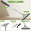BLOSTM 5" Wallpaper Scraper Long Handle Wide Head Removes Vinyl Paint Stripper 8