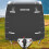 GADLANE Full Caravan Front Towing Cover Universal Protector Black + LED Lights 6