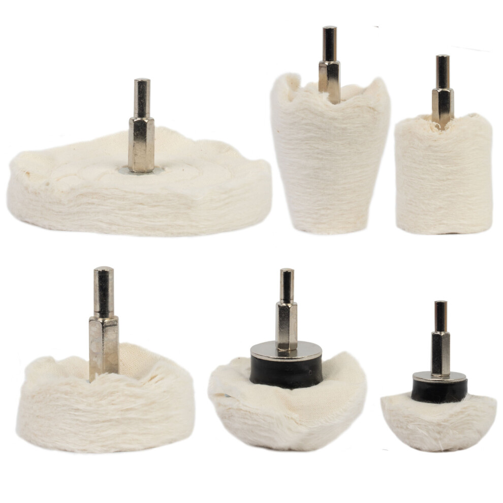 Gadlane Polishing Wheel Drill 6Pcs Pads Set Buffing Mop Car Alloys Attachment 5060914440236