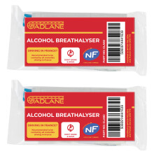 GADLANE Alcohol Breathalysers Twin Pack Single Use British French NF Approved