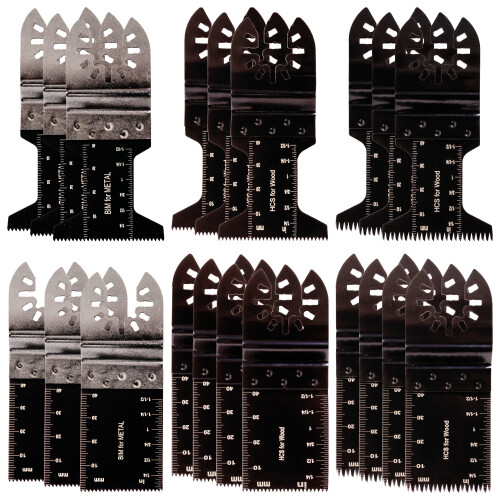 BLOSTM Oscillating Multi Tool Saw Blades Quick Release Metal Universal Set 20pcs