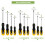 BLOSTM 10 Pc Magnetic Screwdriver Set Chrome Vanadium Steel Tip Various Sizes 8