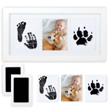 HEFTMAN Baby Handprint and Footprint Photo Frame Kit Newborn Boys Girls Gift
