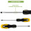 BLOSTM 10 Pc Magnetic Screwdriver Set Chrome Vanadium Steel Tip Various Sizes 9