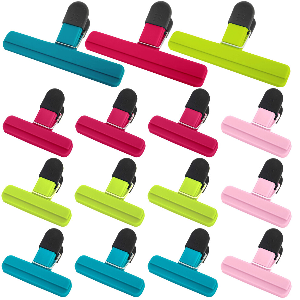 HEFTMAN Plastic Food Coffee Snacks Freezer Storage Sealed Bag Clips - 15 Pack