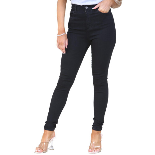 Ze Enzo (18, Black) Enzo Womens Slim Fit Flex Denim Jeans