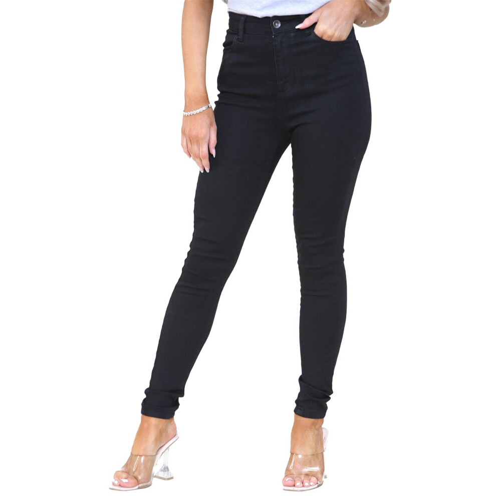 Ze Enzo (12, Black) Enzo Womens Slim Fit Flex Denim Jeans