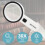 HEFTMAN Magnifying Glass 30X Large 12 LED Light Handheld Reading Magnifier 10