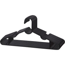 25 Pack Adult Plastic Coat Hangers Clothes with Suit Hanger