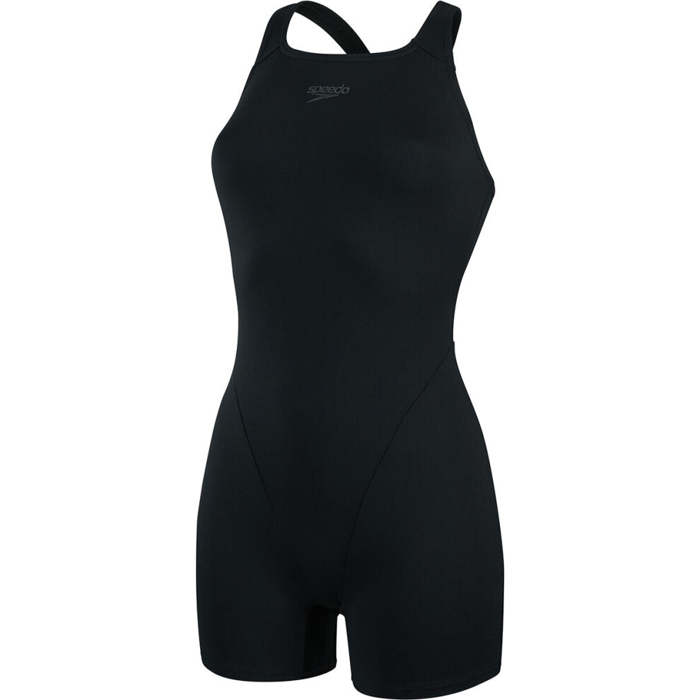 (28) Speedo Swimming Costume Womens Eco Endurance+ Legsuit - Black