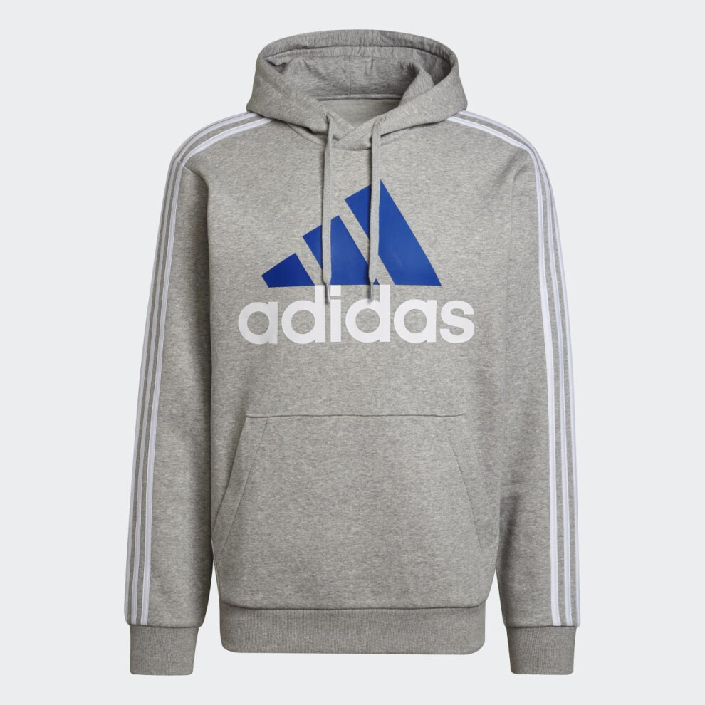 (2XL) Adidas Men's Essential 3 Stripe Hoody Jumper Adult