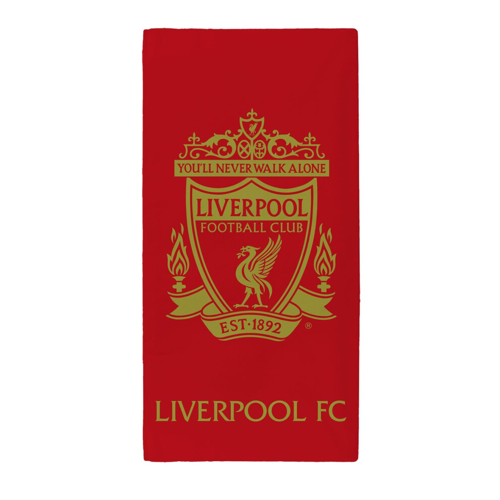 Liverpool Fc Lfc Liverpool Football Club Bath Beach Towel Gold Ynwa Official Merch Red