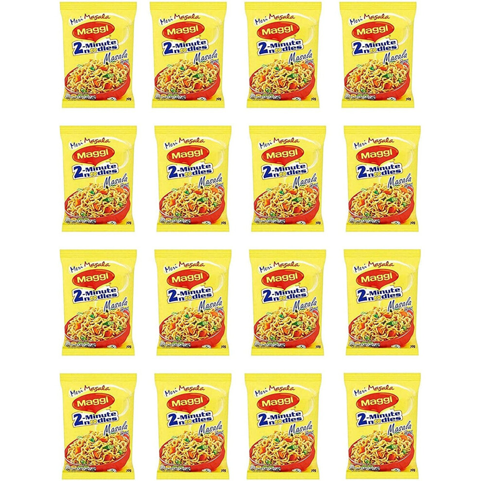 Maggi Noodles Masala Flavour 70g(16 Packets) Quick, Ready in 2 Minutes