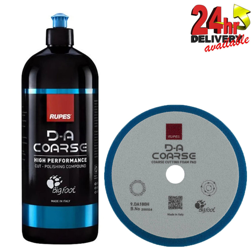Rupes Bigfoot Da Coarse Compound Polish Gel 1L With 180Mm Coarse Foam 9.Da180h 5060859871119