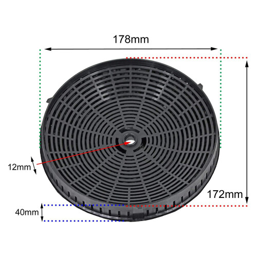 SPARES2GO Carbon Filter for IKEA Cooker Hood Vent Extractor (Pack of 2) 1
