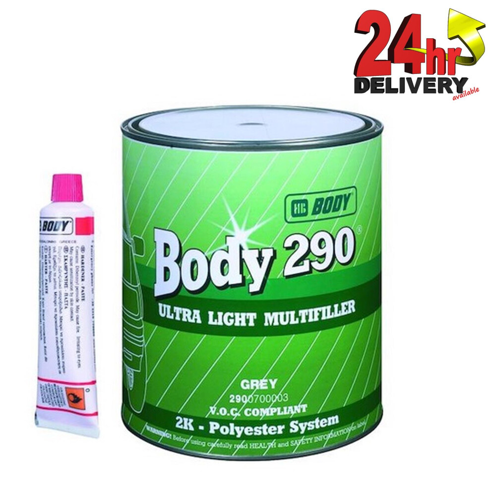 Hb Body 290 Ultra Light Multi Filler Body Filler 3L Easy Sand With Bpo Hardener 5203473290014