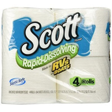 Scott Carta Igienica Rapida per Toilette, per RV e Barche, 4 confezioni X 12= 48 rotoli