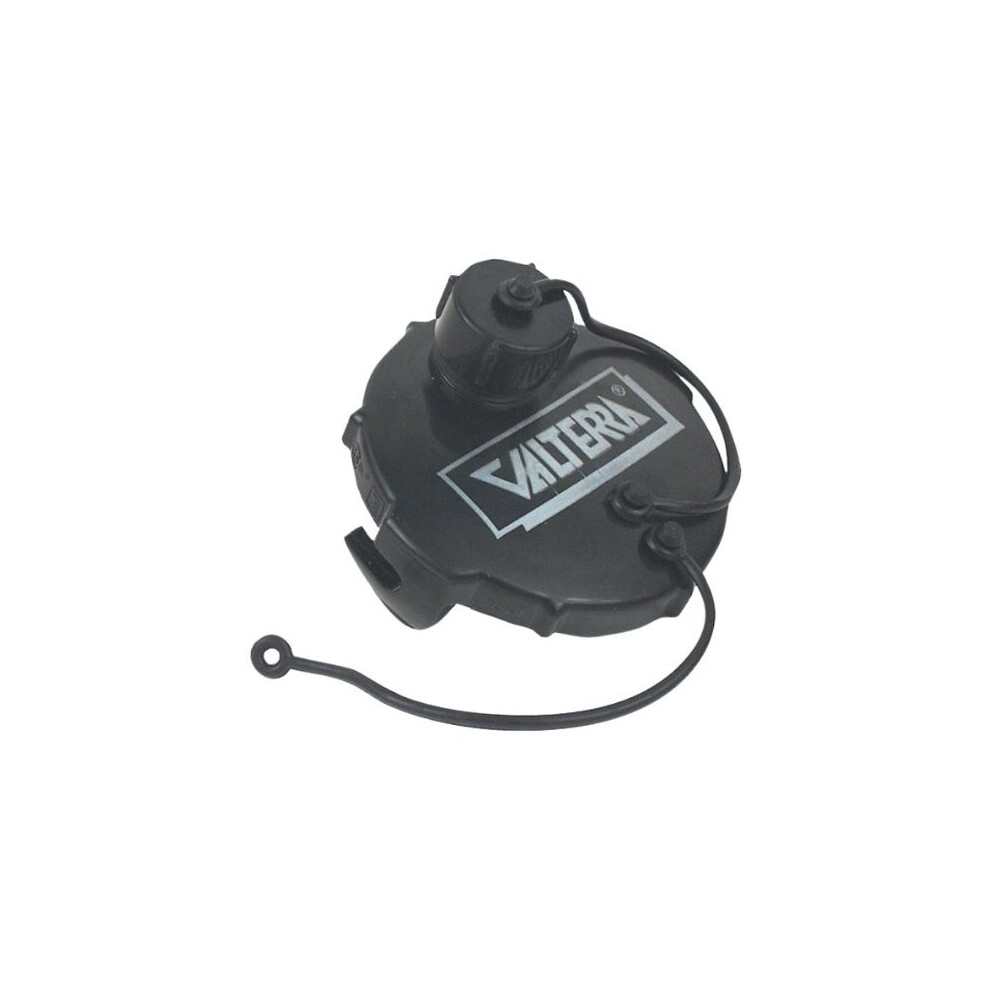 Valterra T1020-1 Waste Valve Cap - 3" with Capped 3/4" GHT, Black