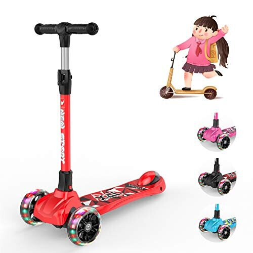 New Olym Kids Scooter?Toddlers 3 Wheel Scooter for Boy and Girls?Big Flashing Wheels Adjustable Scooter with Safety Brake for Little Children Ages 2-1