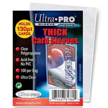 5 Ultra Pro Thick Card Sleeve Packs (100 Soft Card Sleeves Per Pack - 500 Total) - For Storing Thick Cards Like Memorabilia or Wardrobe (Baseball, Foo