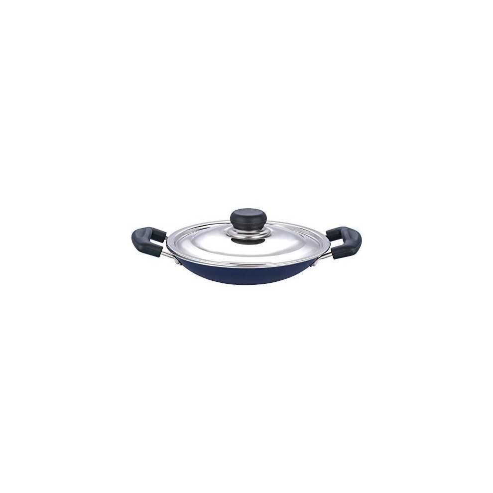 Tabakh by Vinod Appachetty Non Stick Appam Pan with Stainless Steel Lid, 215mm