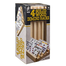 4 Racky z masivního dřeva na domino